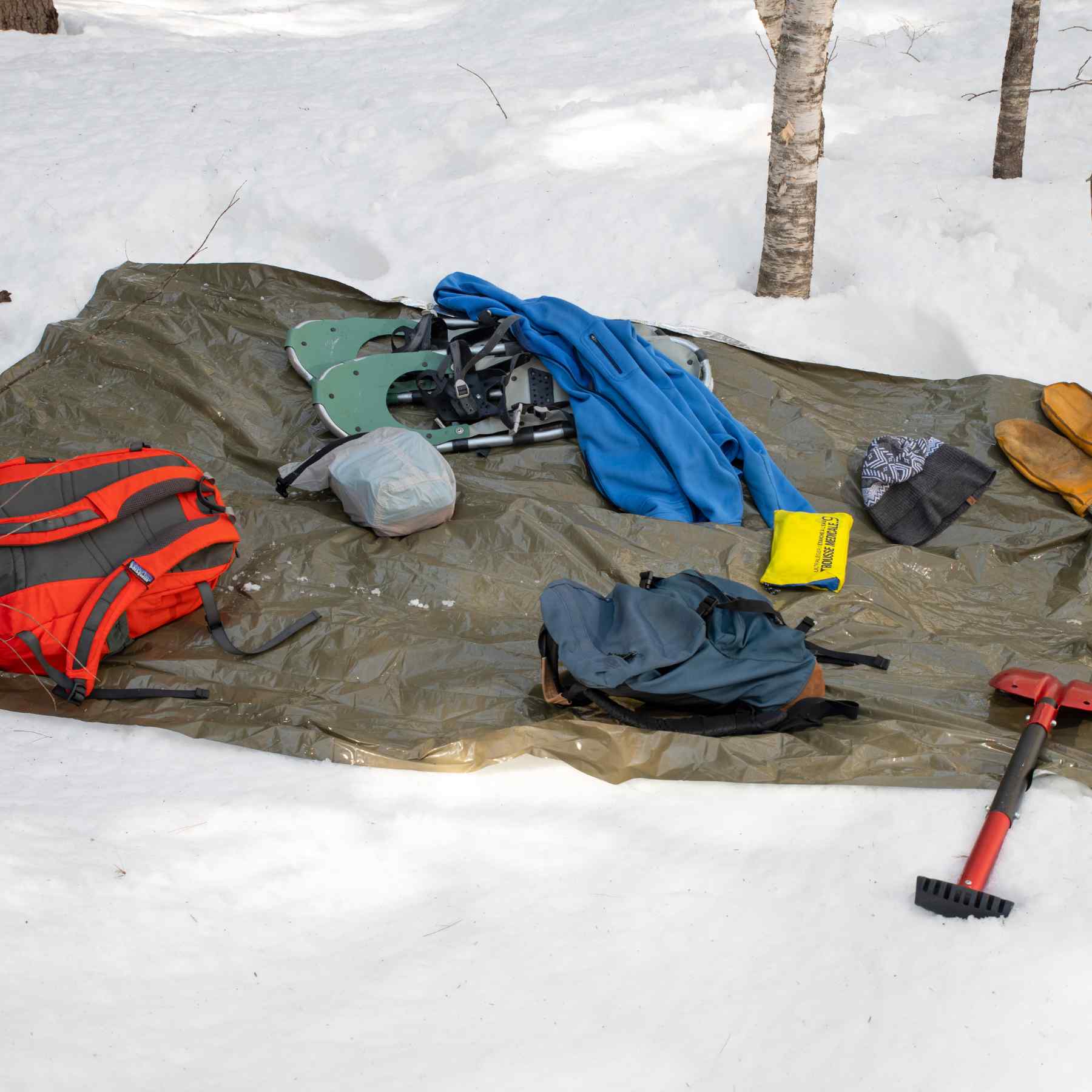 Heavy Duty Emergency Blanket used as a tarp