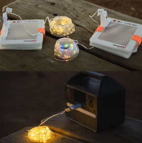 USB string lights can be plugged into any USB power source