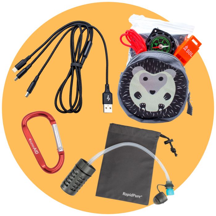 Accessories - Product Images Against a Yellow Circle