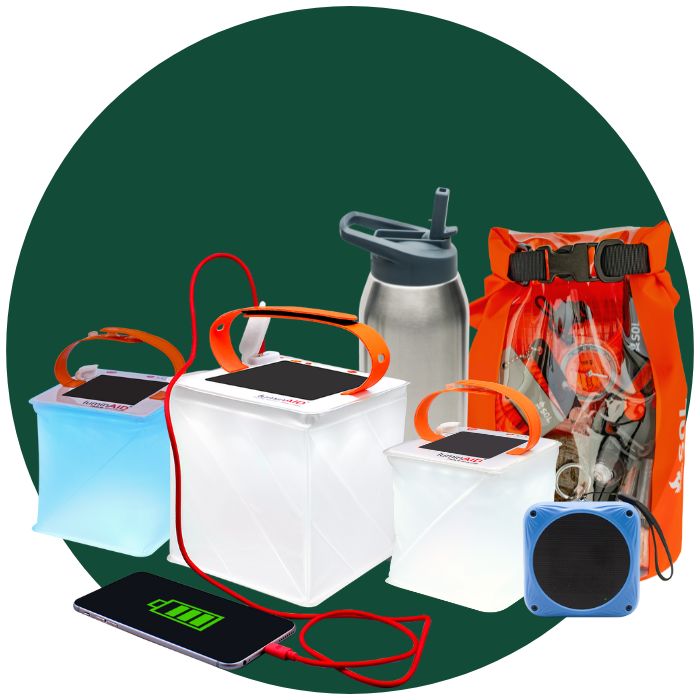 Gift Guide - Product Images Against a Green Circle