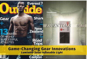 LuminAID PackLite 12 featured in OUTSIDE Magazine Summer's Buyer's Guide 2015