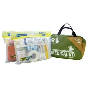 Adventure Dog Medical Kit - Me & My Dog DryFlex bags pictured outside of kit