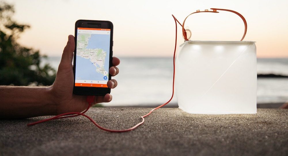 Power lantern charging a phone