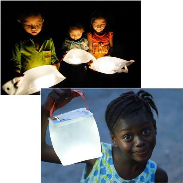 Children who received LuminAID lights through the Give Light, Get Light program.