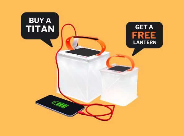 luminAID packlite titan 2 in 1 power lantern & sunfox solar