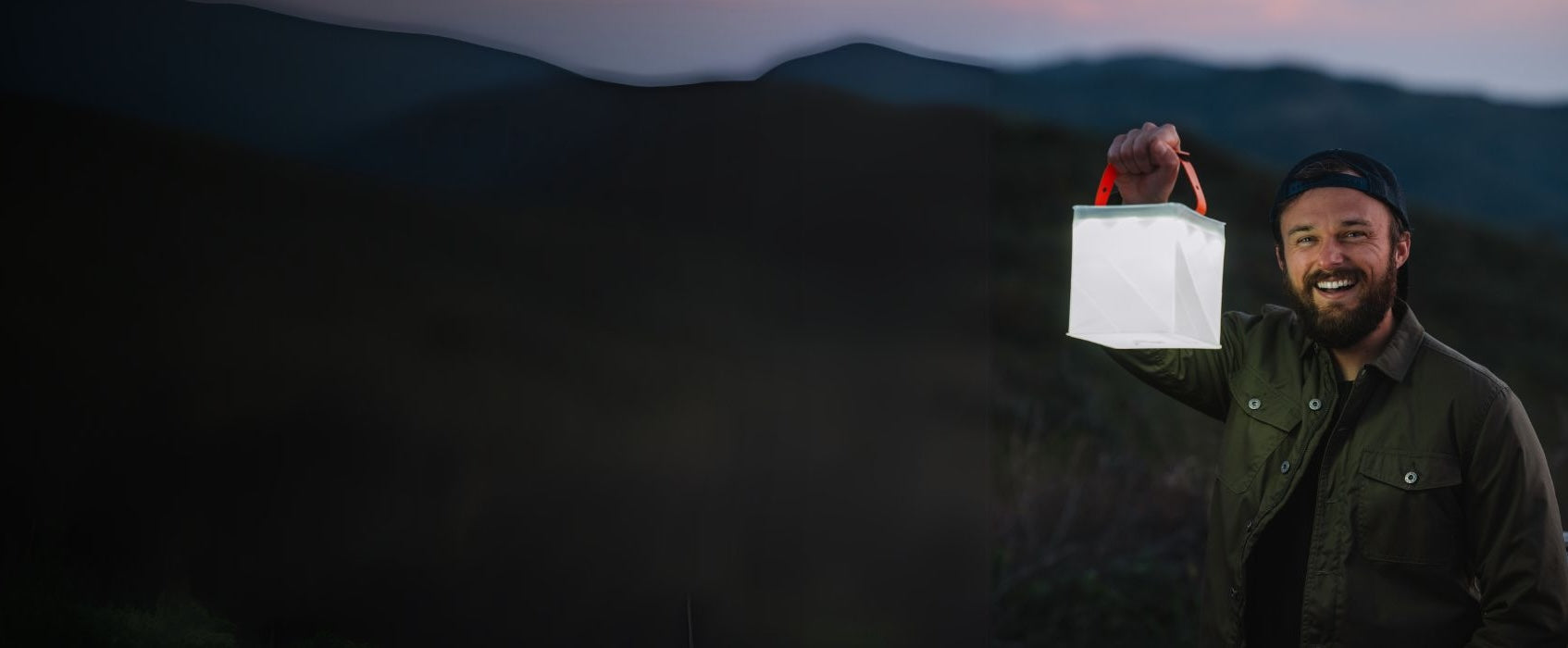 Man holding a LuminAID