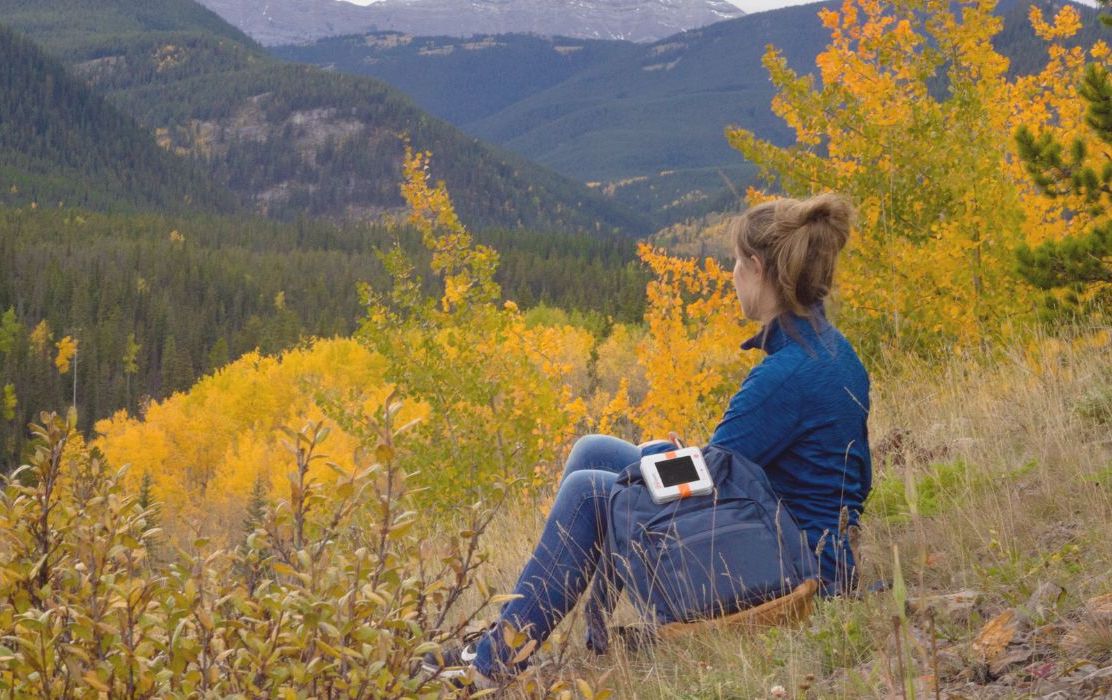 Woman on a hill