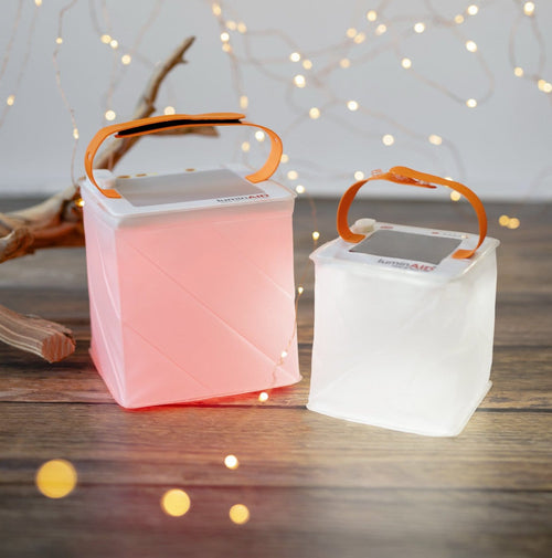 Titan lighting up in red mode, next to a white nova.